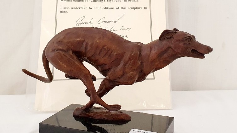 Bronze Chasing Greyhound £160