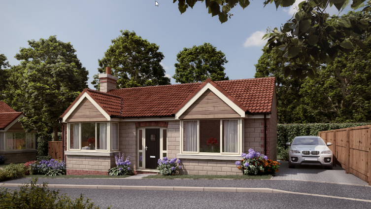 Plot 3 Front - 2 Bedrooms - GIFA 753 ft2 / 70 m2 (sts)
