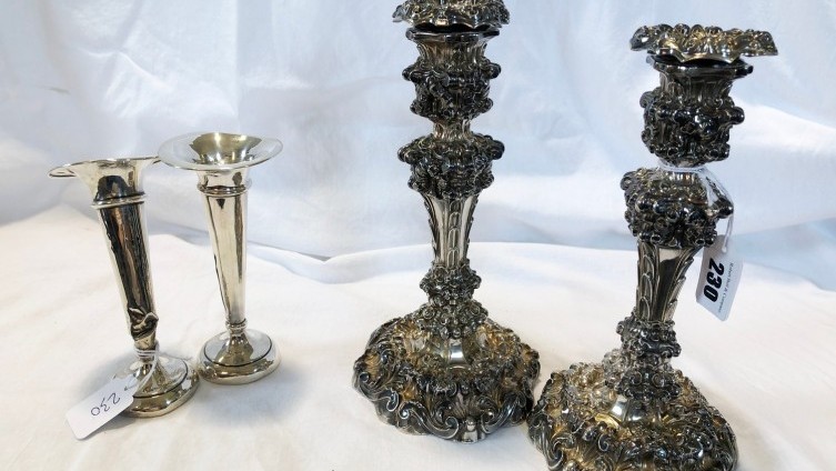 £460 - Silver Candlesticks