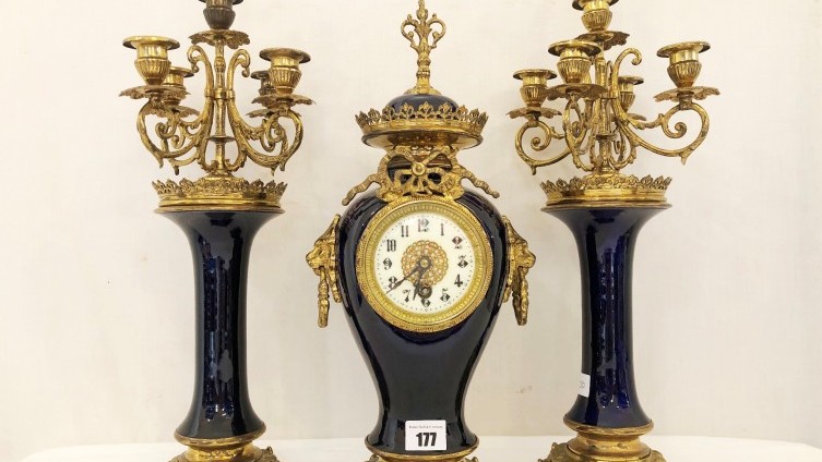 £80 - Clock Garniture