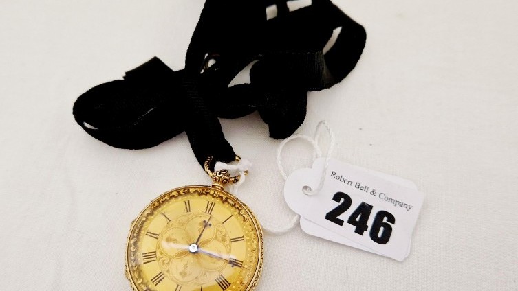 £560 - Ladies 18ct Pocket Watch